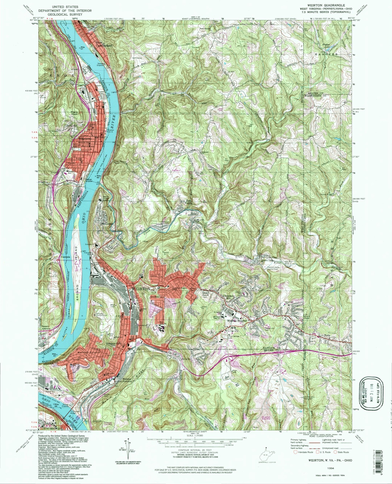 Topographic sheet of Calumet, surveyed 1994