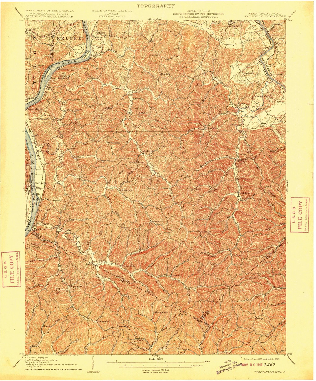 Topographic sheet of Randolph Landing, surveyed 1906