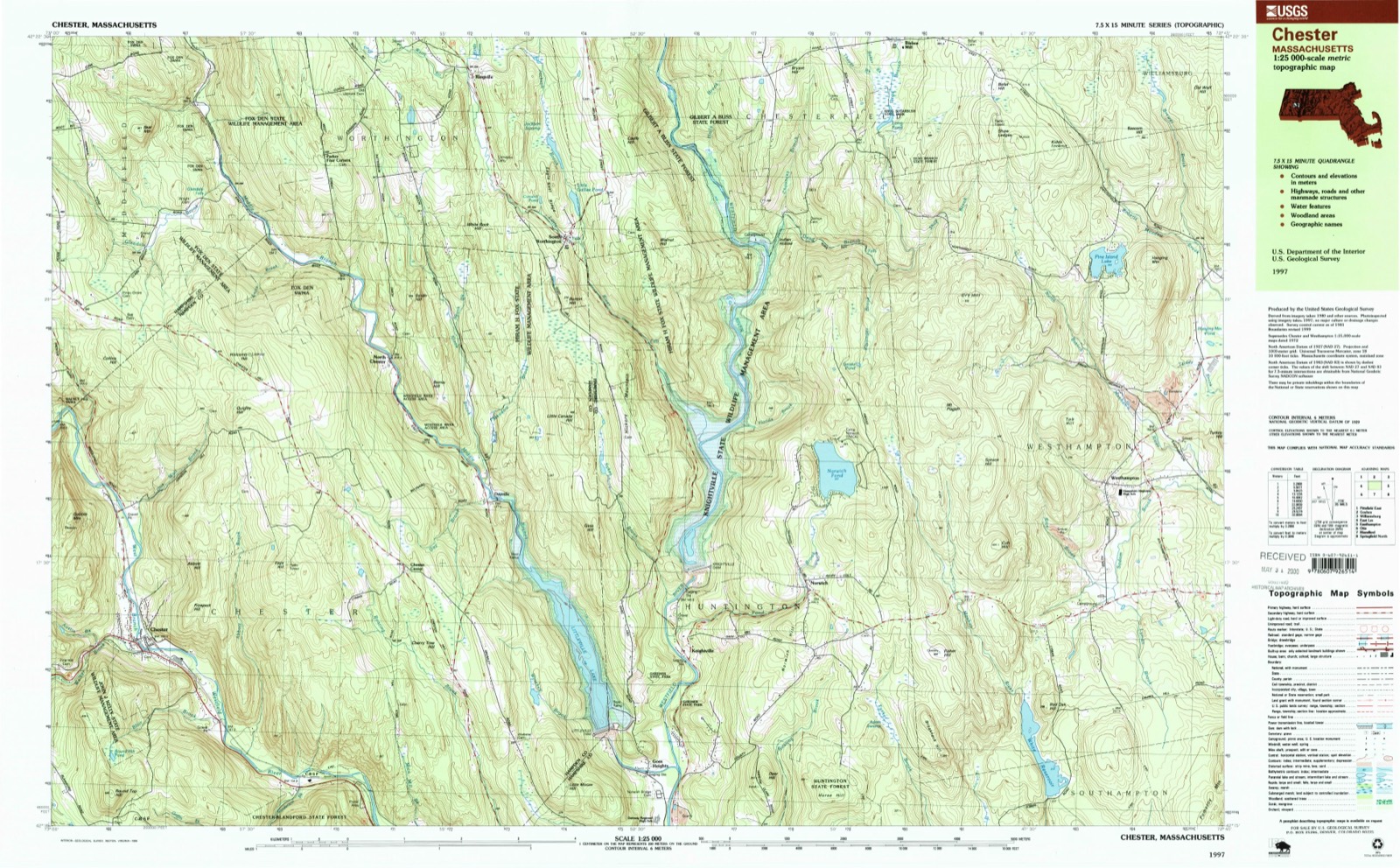 Topographic sheet of Chester, surveyed 1997