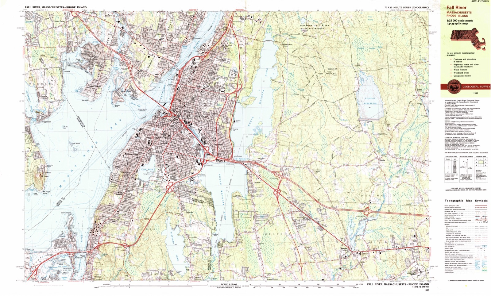 Topographic sheet of Collins Corner, surveyed 1985