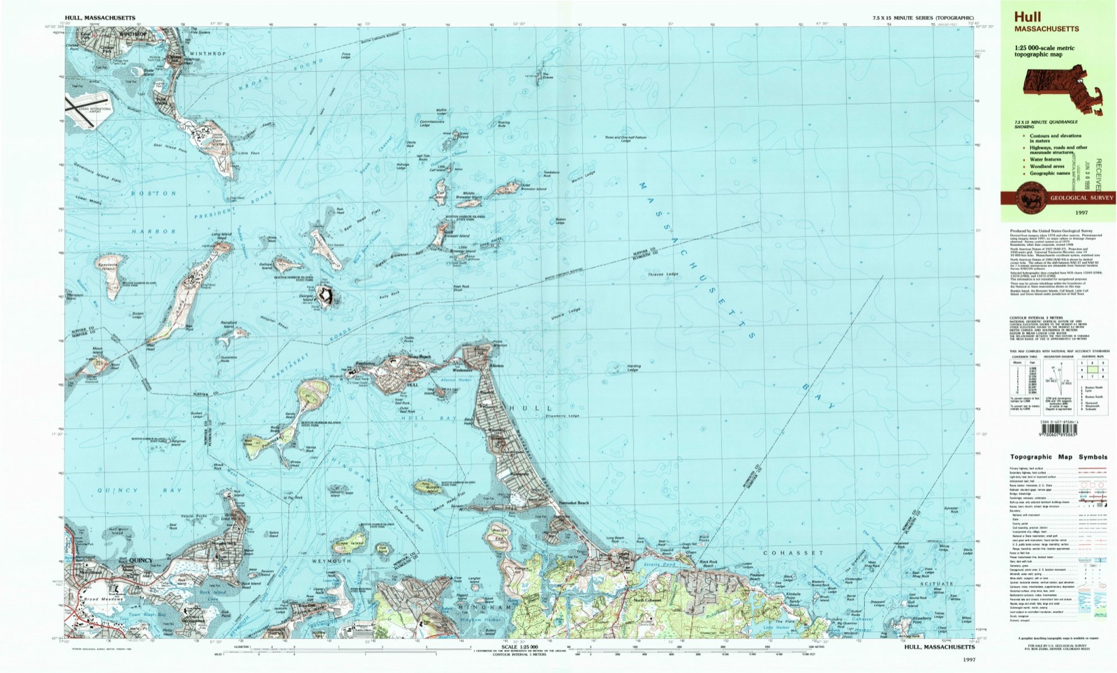 Topographic sheet of Fort Warren, surveyed 1997