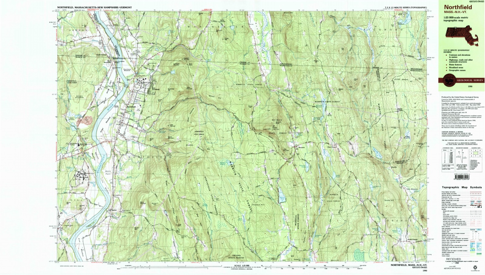 Topographic sheet of Mount Hermon, surveyed 1990