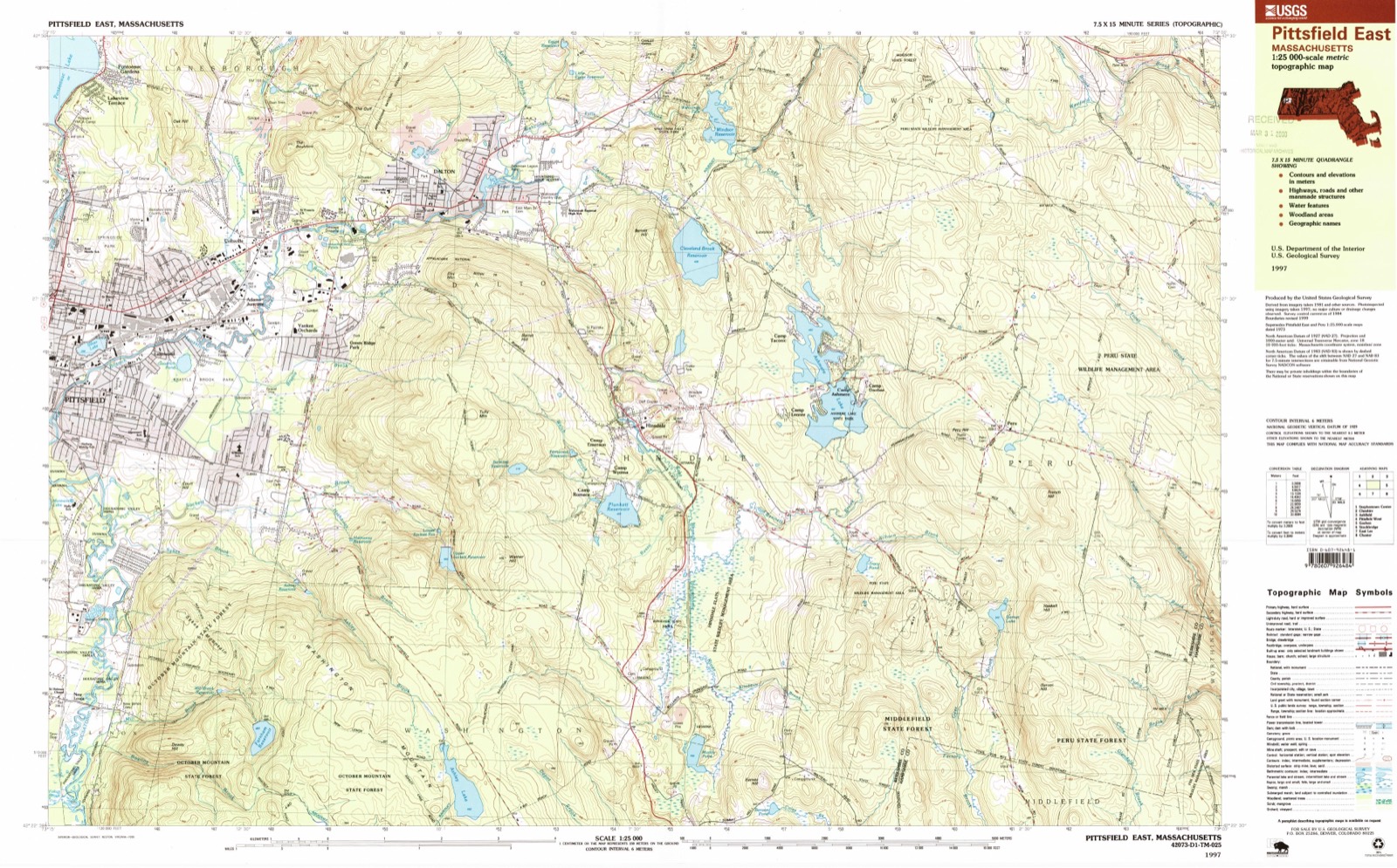 Topographic sheet of Camp Sumner, surveyed 1997