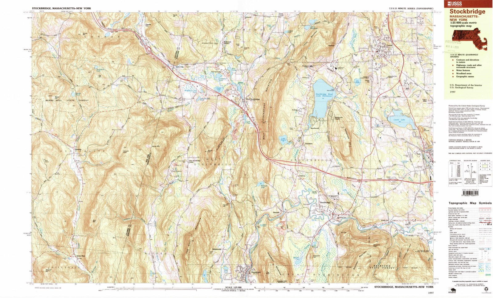 Topographic sheet of Glendale, surveyed 1997