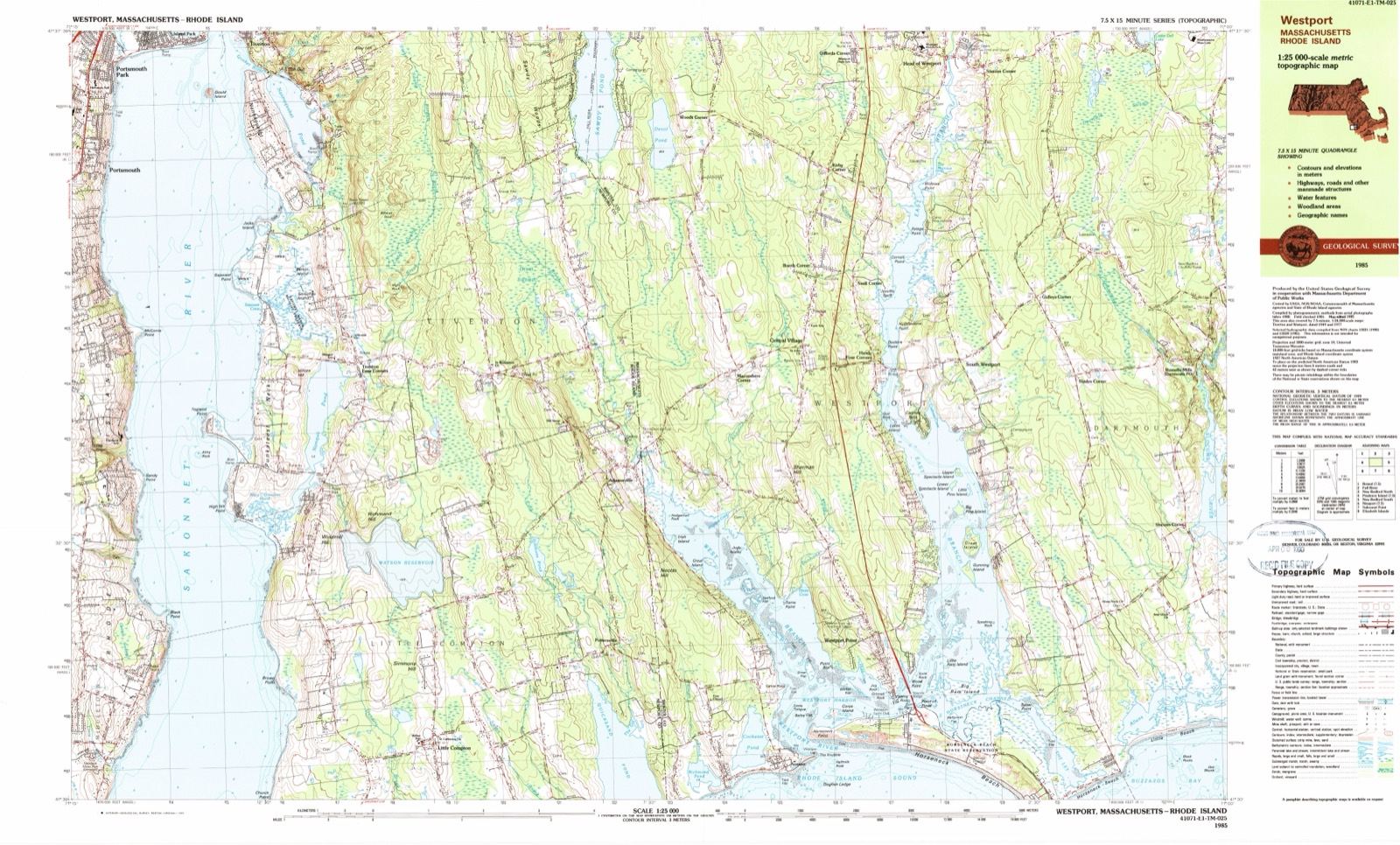 Topographic sheet of Booth Corner, surveyed 1985