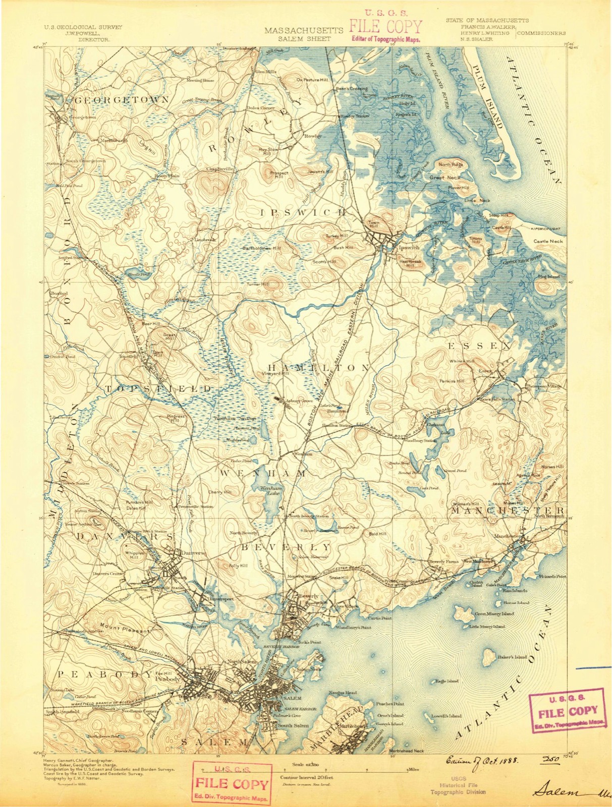 Topographic sheet of Centerville, surveyed 1888