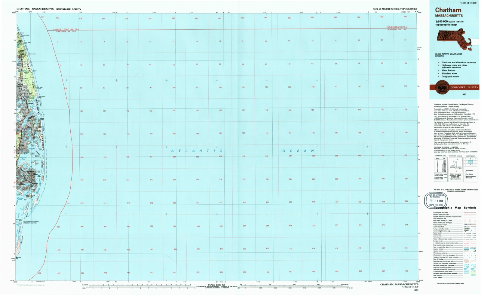 Topographic sheet of Tonset, surveyed 1993