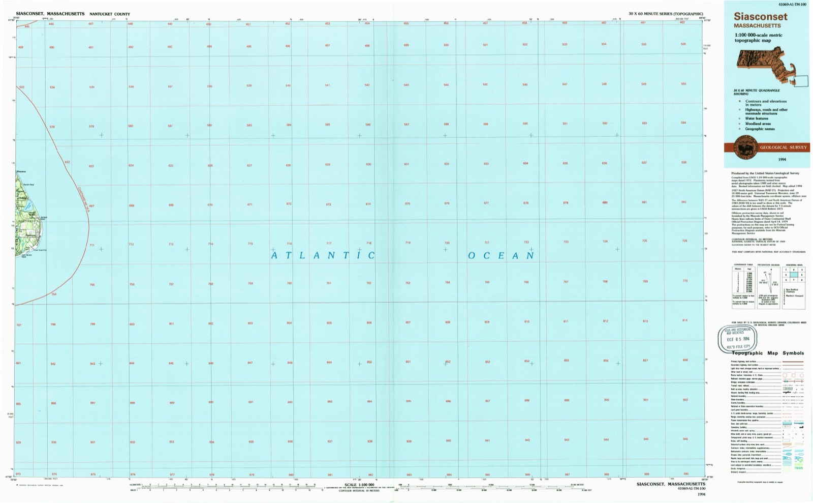 Topographic sheet of Squam, surveyed 1994