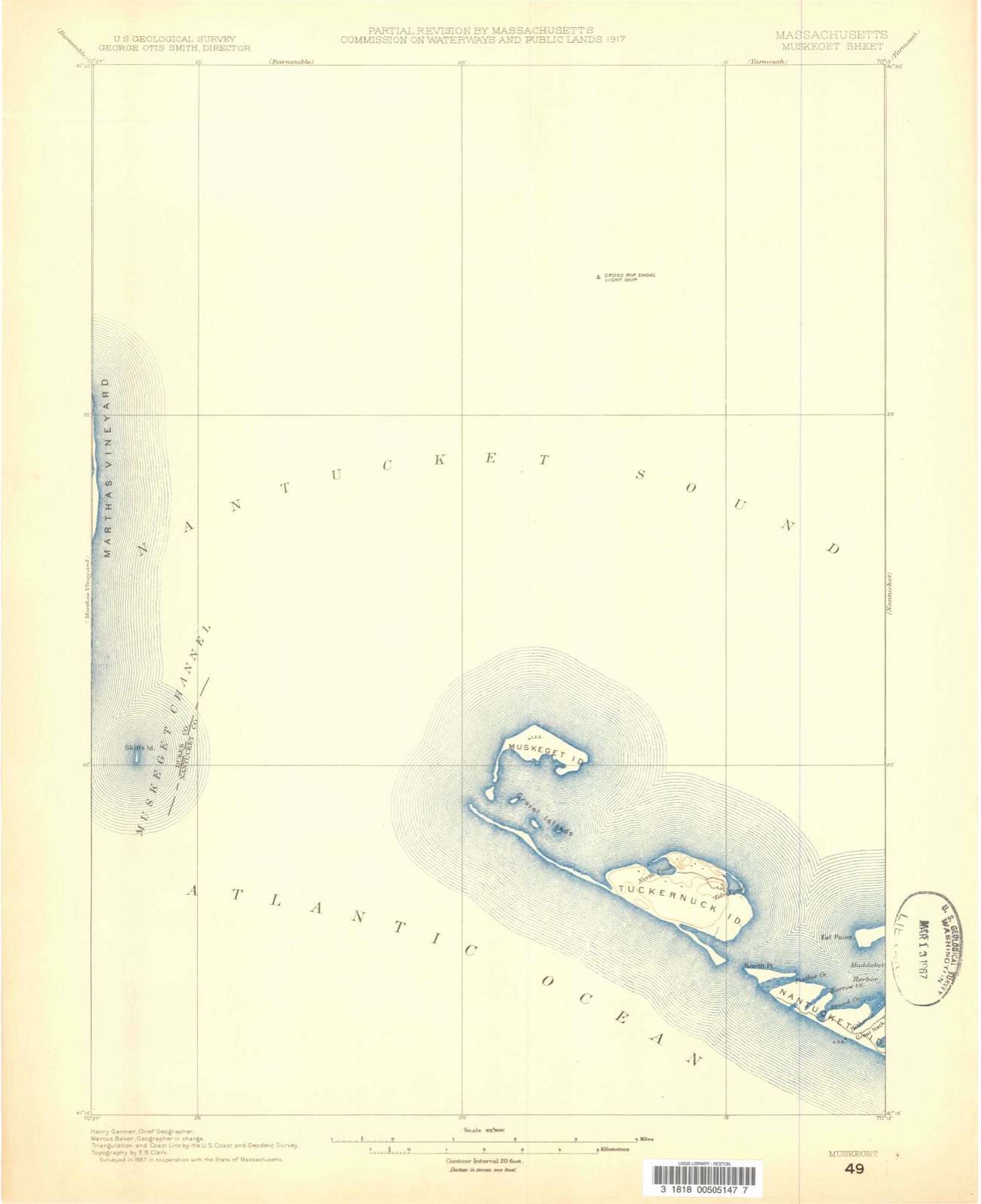 Topographic sheet of Narrow Creek (historical), surveyed 1887