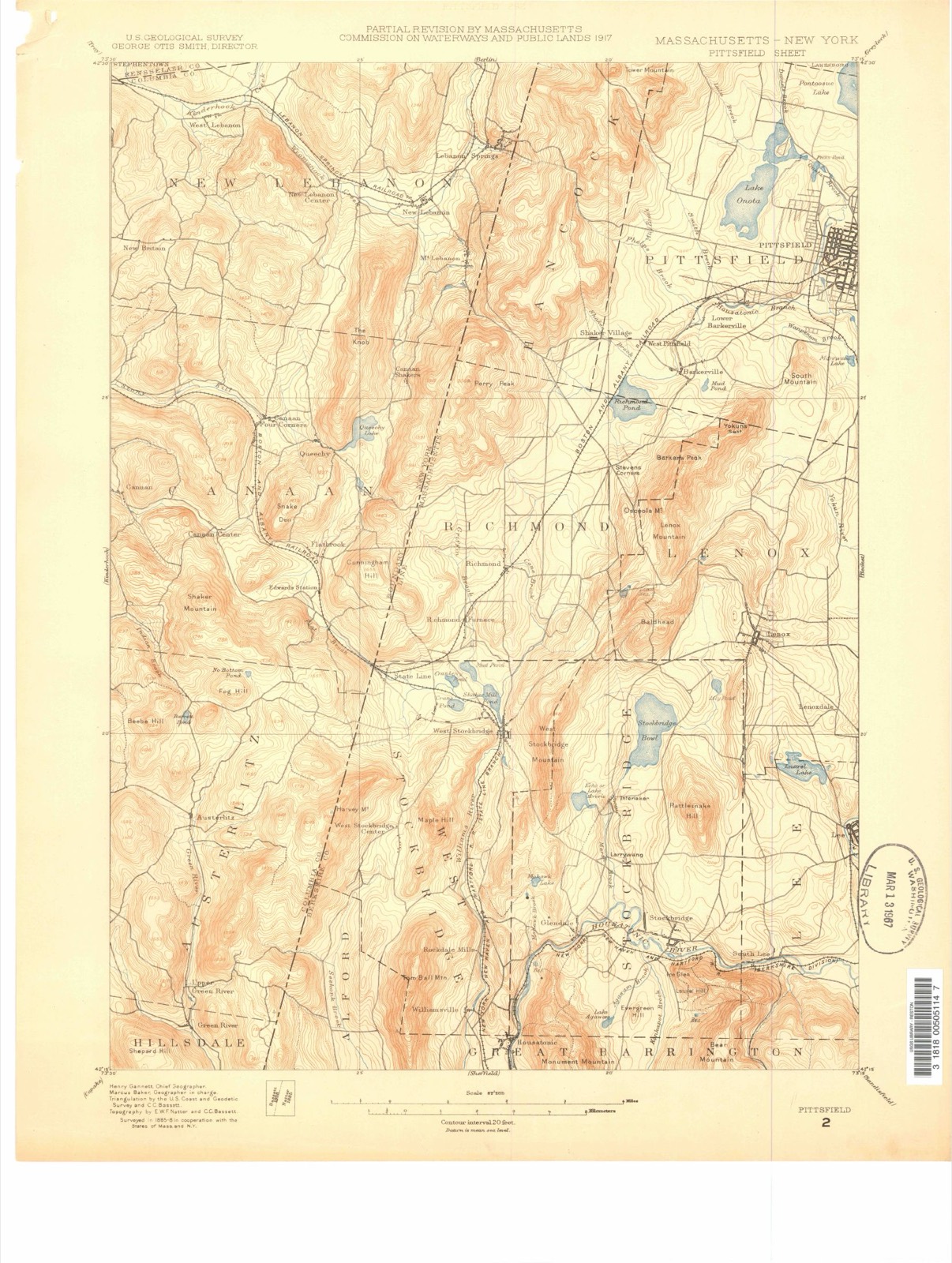 Topographic sheet of Glendale, surveyed 1888