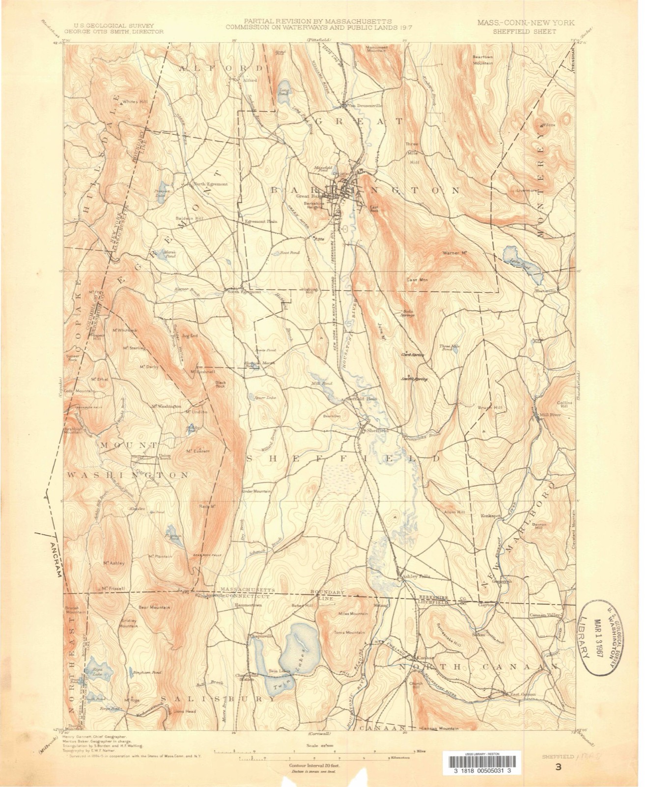 Topographic sheet of Belcher Square, surveyed 1885
