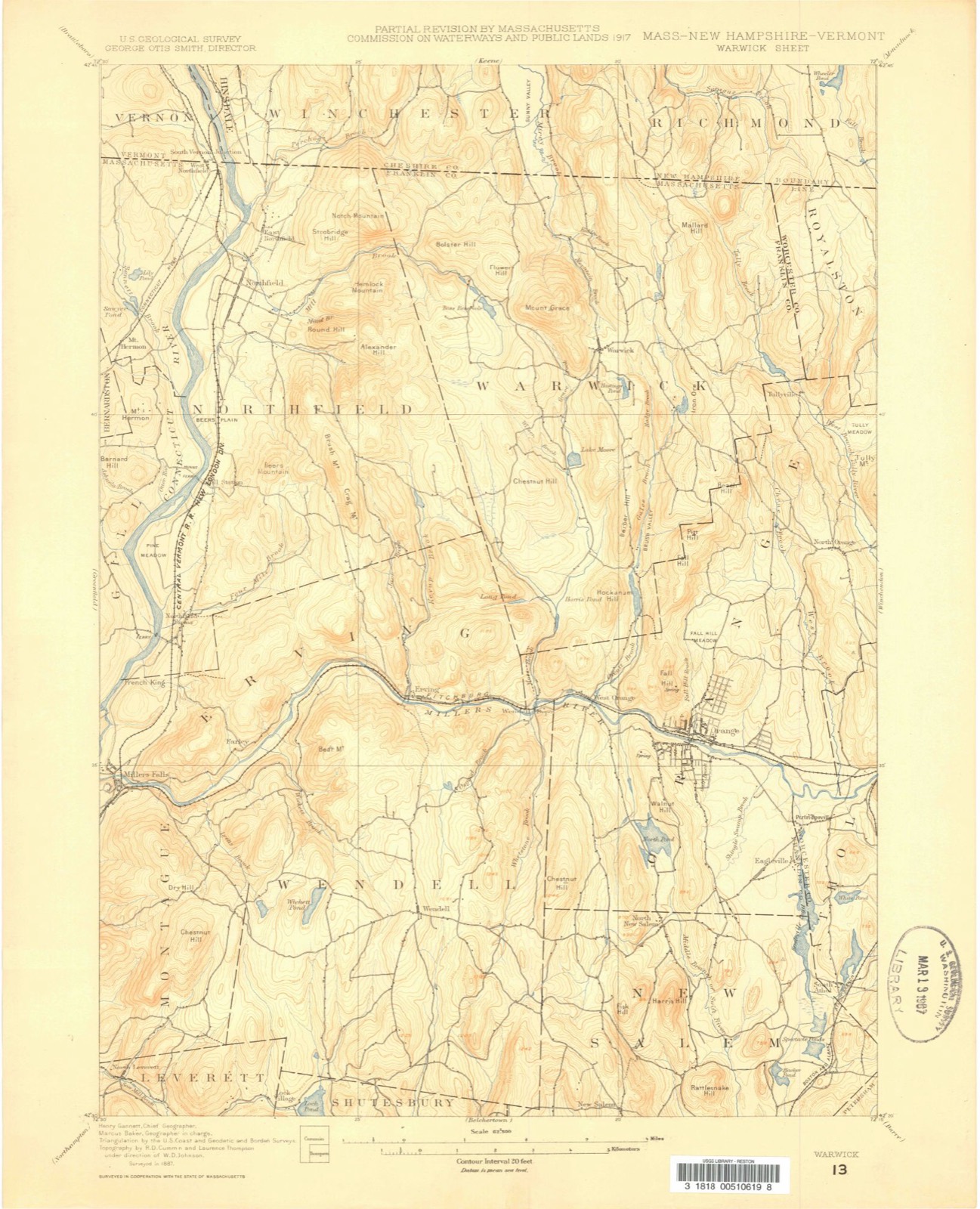 Topographic sheet of Eaglesville, surveyed 1887
