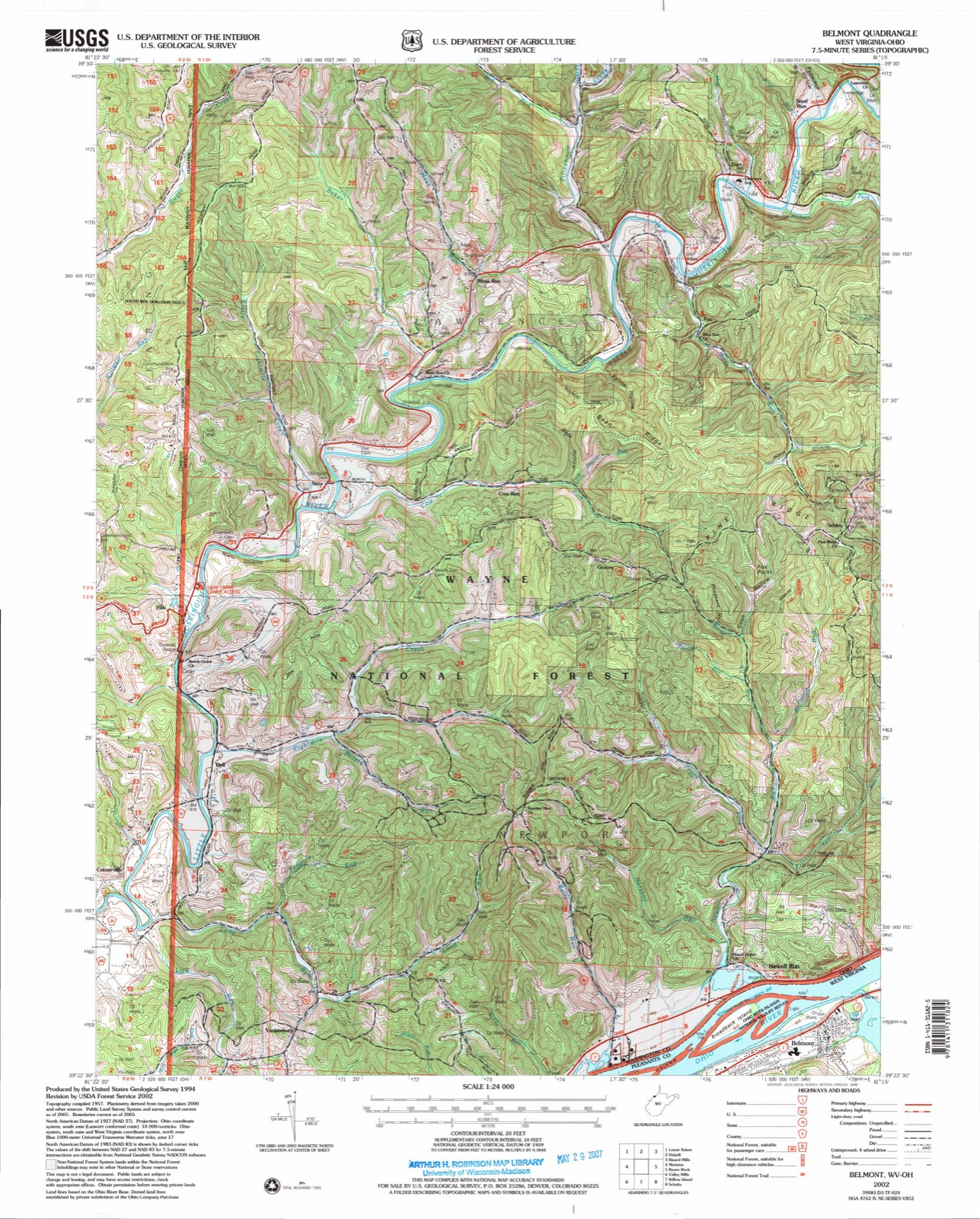 Topographic sheet of Dell, surveyed 2002