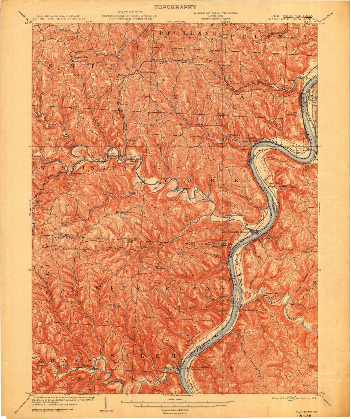 Topographic sheet of Hogsink, surveyed 1905