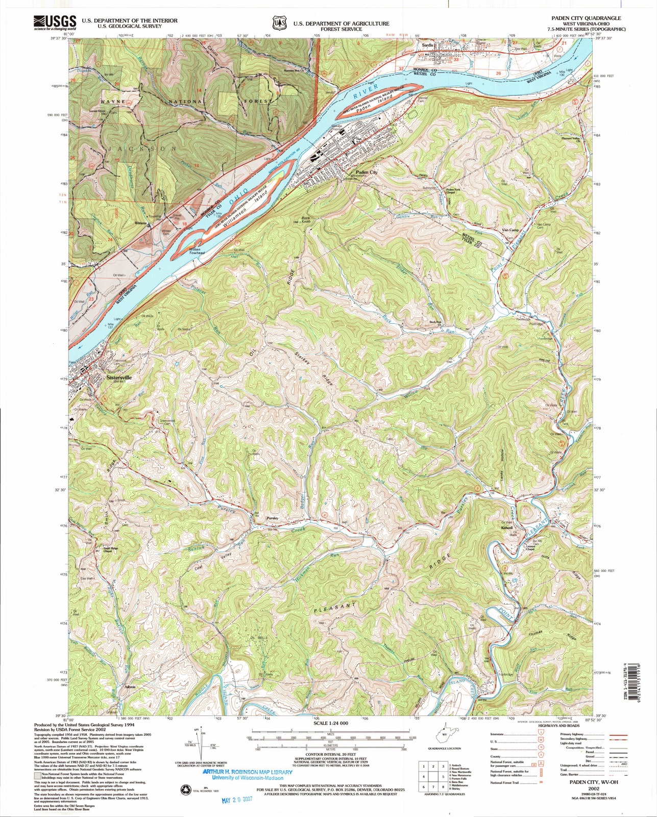 Topographic sheet of Lodi, surveyed 2002