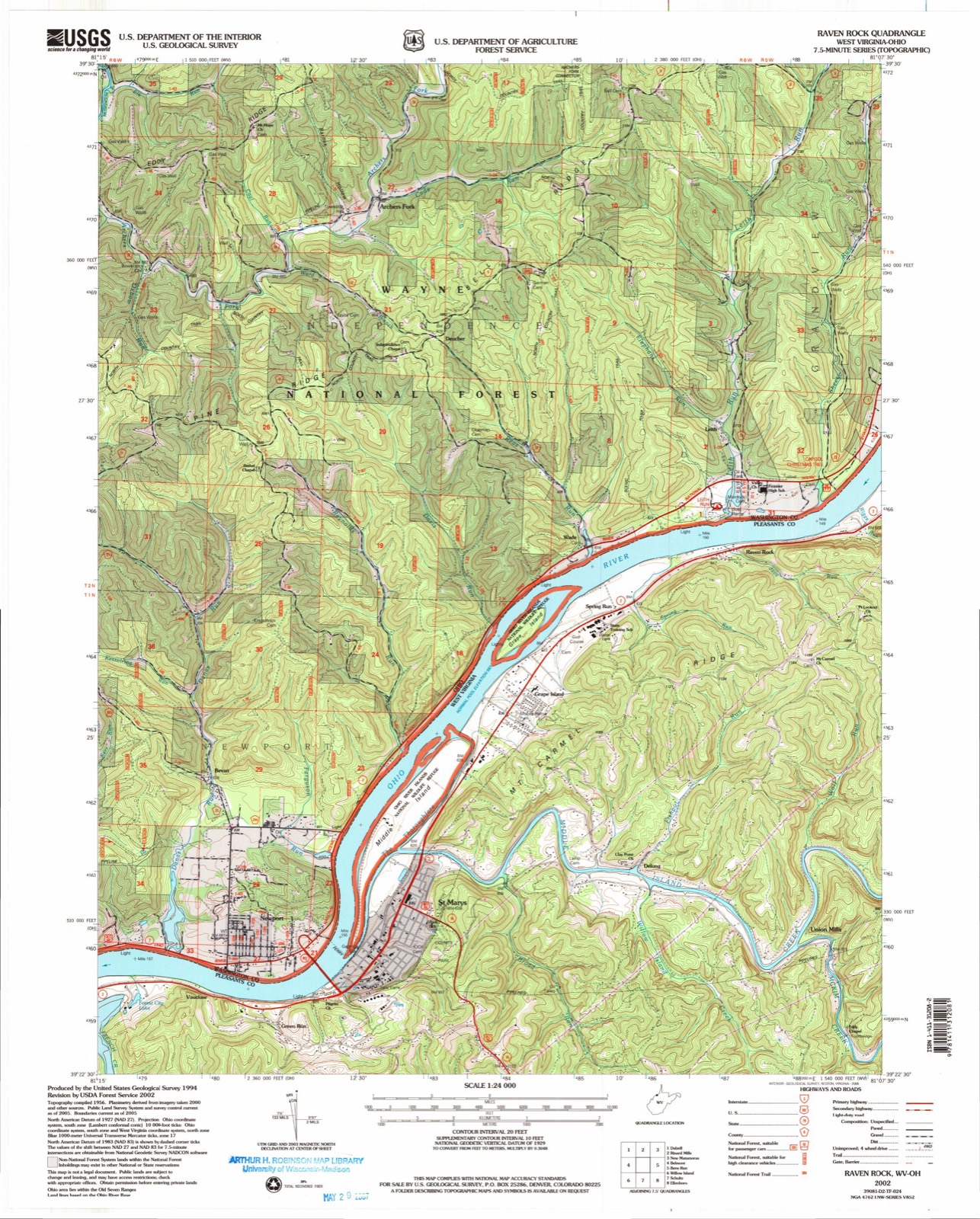 Topographic sheet of Wade, surveyed 2002