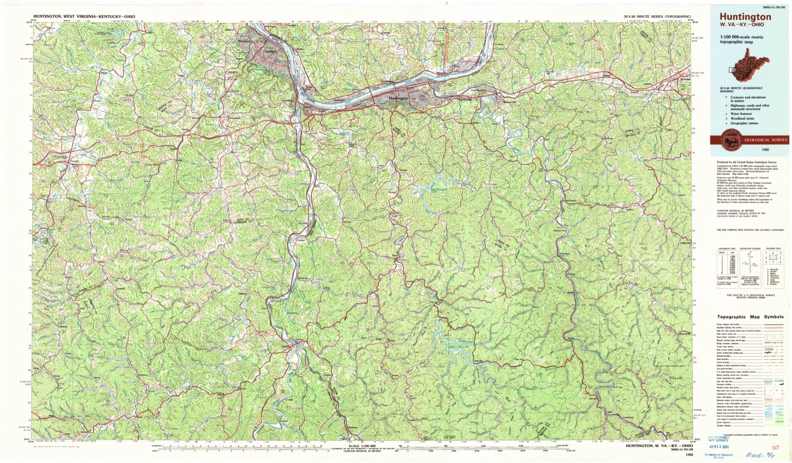 Topographic sheet of Lock, surveyed 1982
