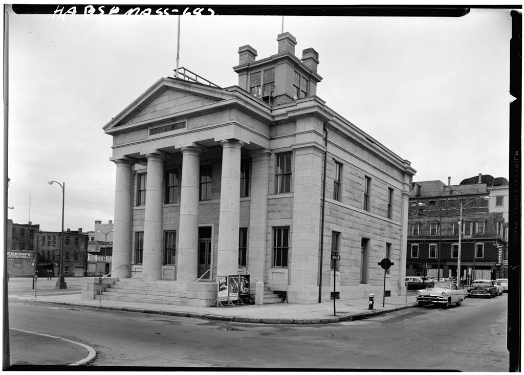 Custom House, Second & William Streets, New Bedford, Bristol County, MA, photograph filed with the federal survey