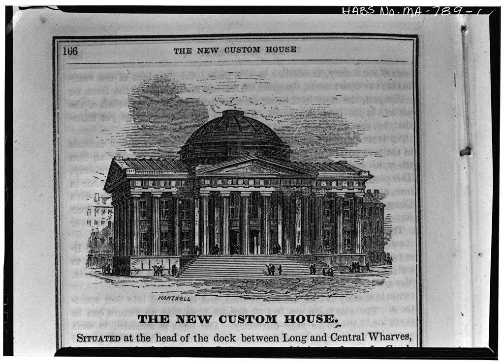 Customs House, State Street at India Street, Boston, Suffolk County, MA, photograph filed with the federal survey