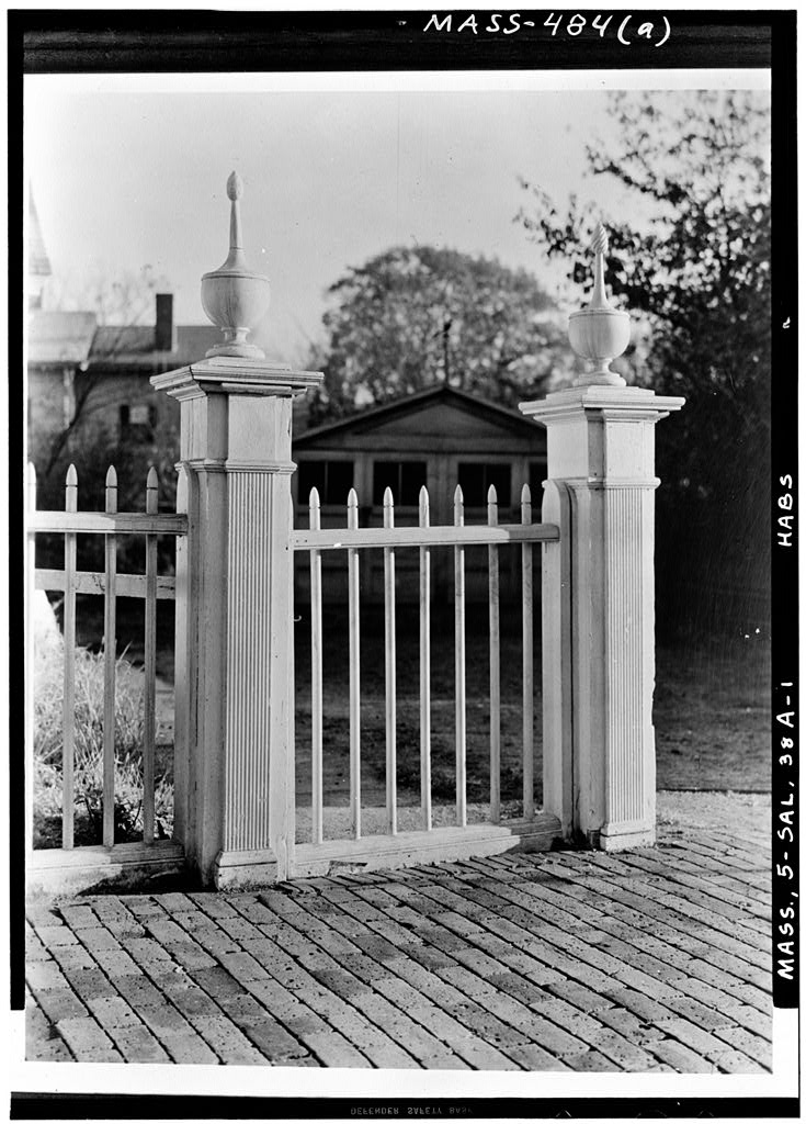 Lindall-Barnard-Andrews House (Fence), 393 Essex Street, Salem, Essex County, MA, photograph filed with the federal survey