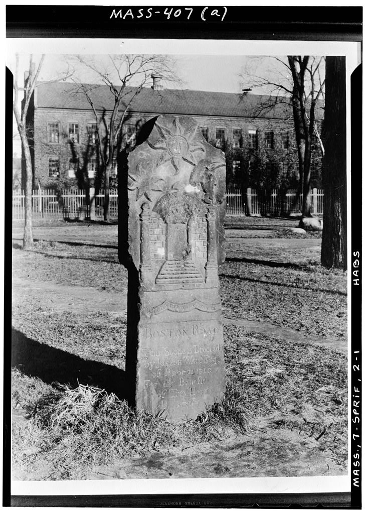 Boston Road (Milestone), Springfield, Hampden County, MA, photograph filed with the federal survey