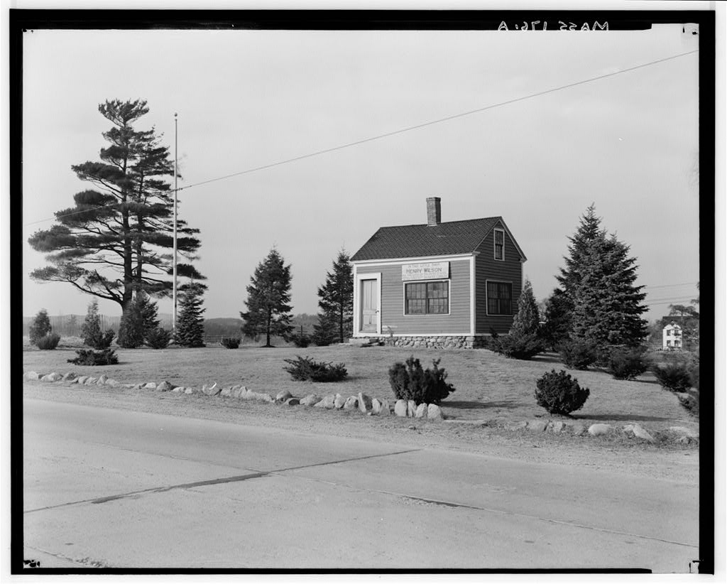 Henry Wilson Shoe Shop, West Central & Mill Streets, Natick, Middlesex County, MA, photograph filed with the federal survey