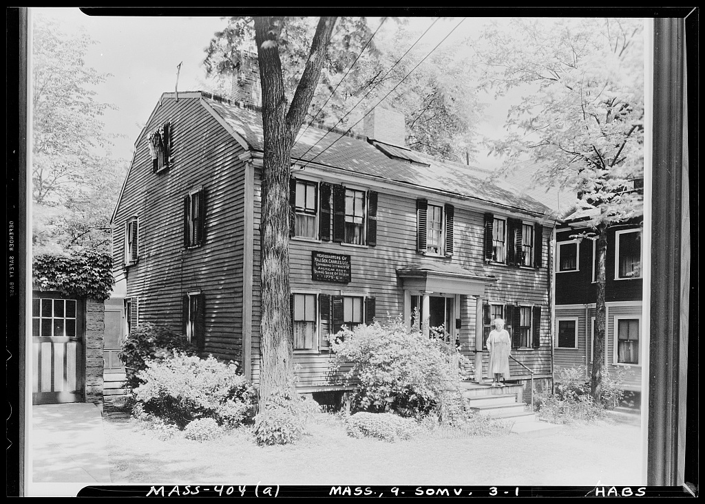 Oliver Tufts House, photograph filed with the federal survey
