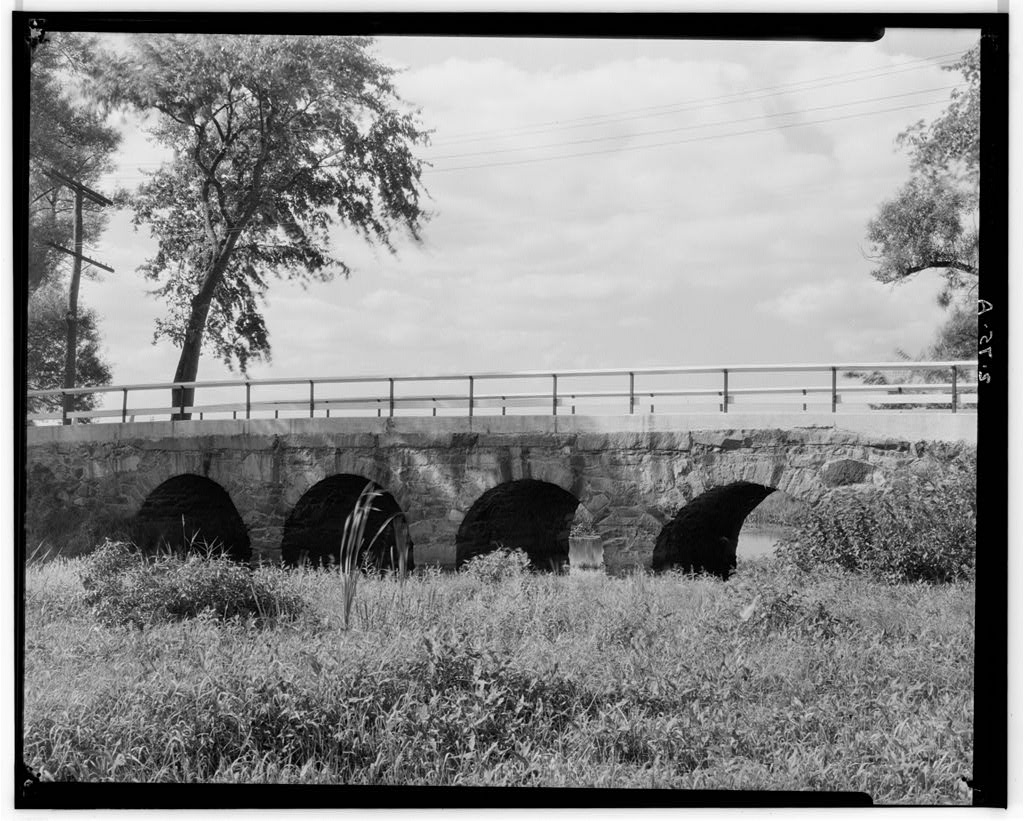 Old Town Bridge, Spanning Sudbury River, Wayland, Middlesex County, MA, photograph filed with the federal survey