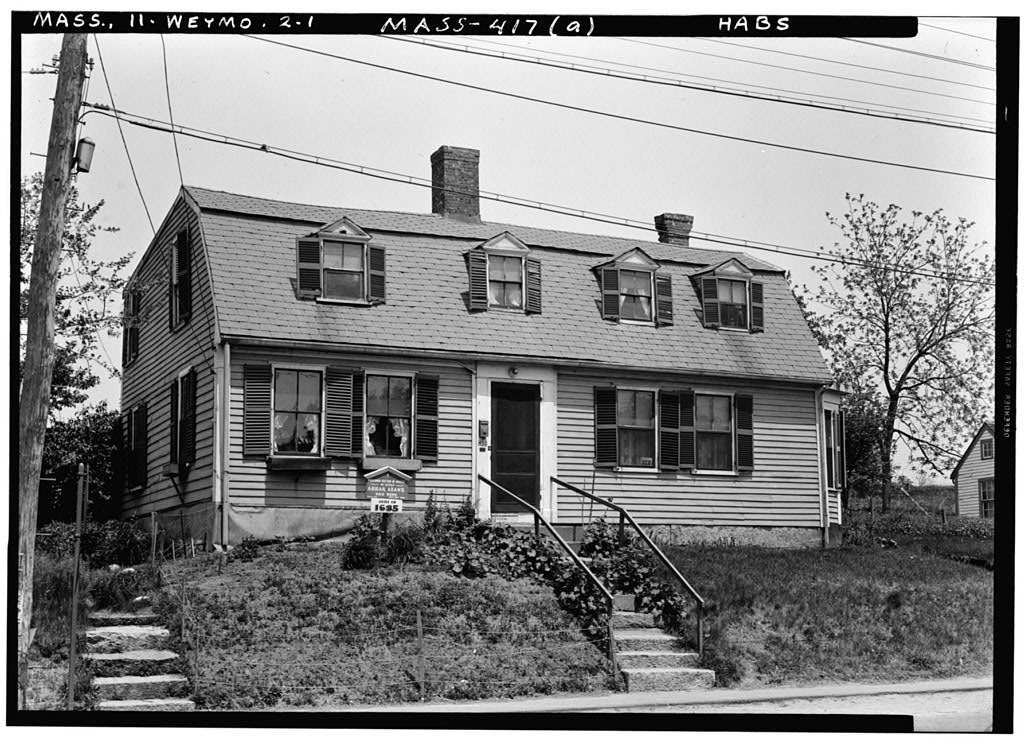 Abigail (Smith) Adams House, 180 Norton Street (moved from 450 Bridge Street), Weymouth, Norfolk County, MA, photograph filed with the federal survey
