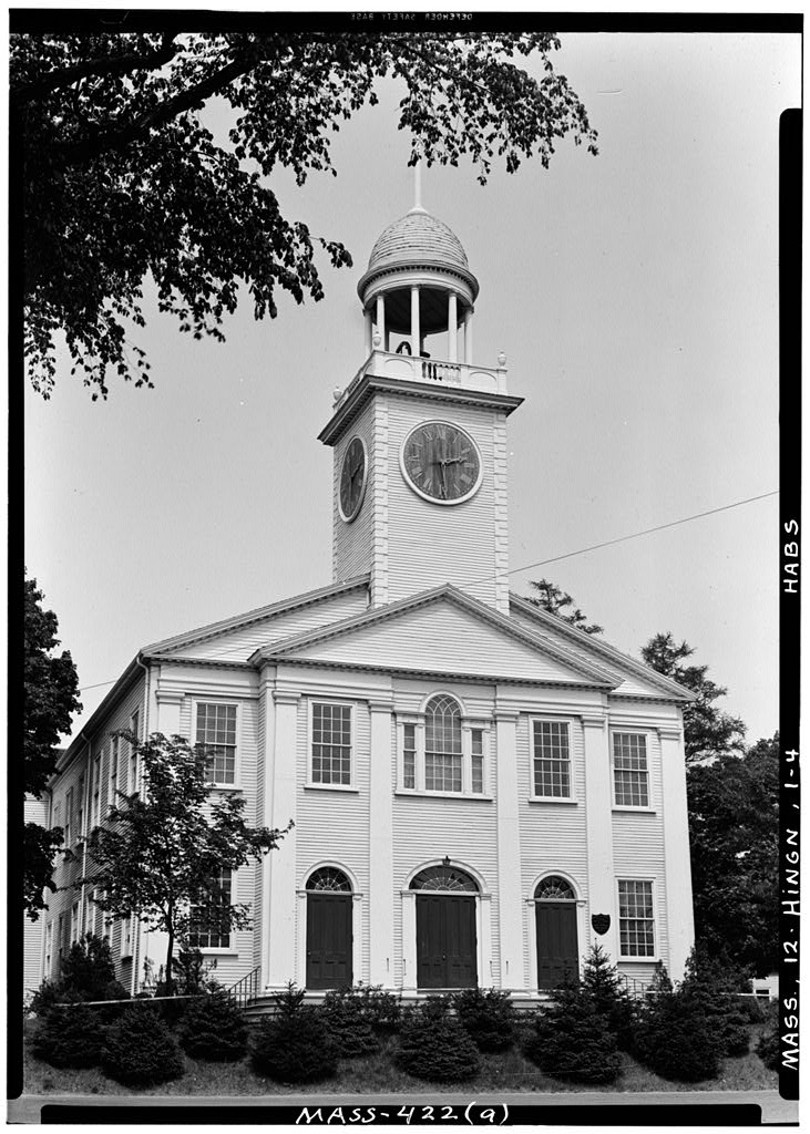 New North Meetinghouse, North & Lincoln Streets, Hingham, Plymouth County, MA, photograph filed with the federal survey