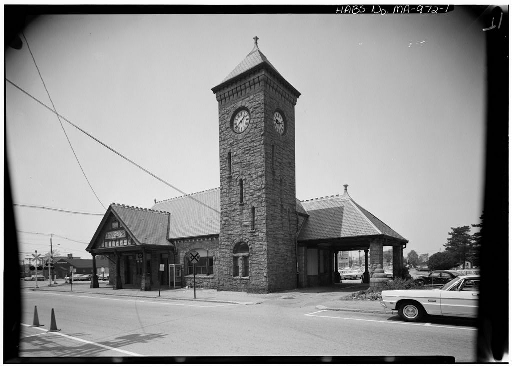 New Haven Railroad Station, Wyman Street, Stoughton, Norfolk County, MA, photograph filed with the federal survey