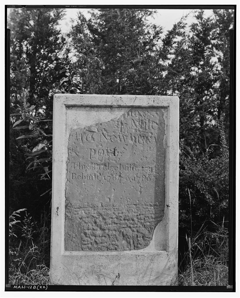 Milestones UU, VV, WW, XX, YY & ZZ, Various Newbury locations, Newbury Old Town, Essex County, MA, photograph filed with the federal survey