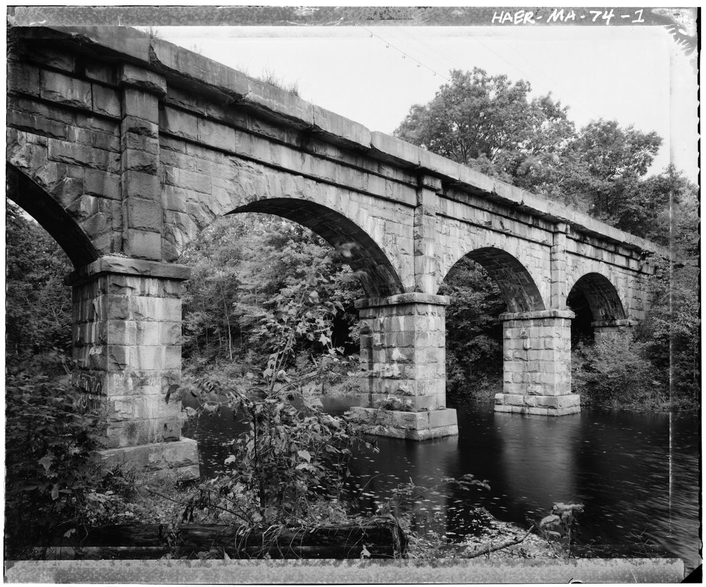 Connecticut River Railroad, Fall River Viaduct, Spanning Fall River, Bernardston, Franklin County, MA, photograph filed with the federal survey