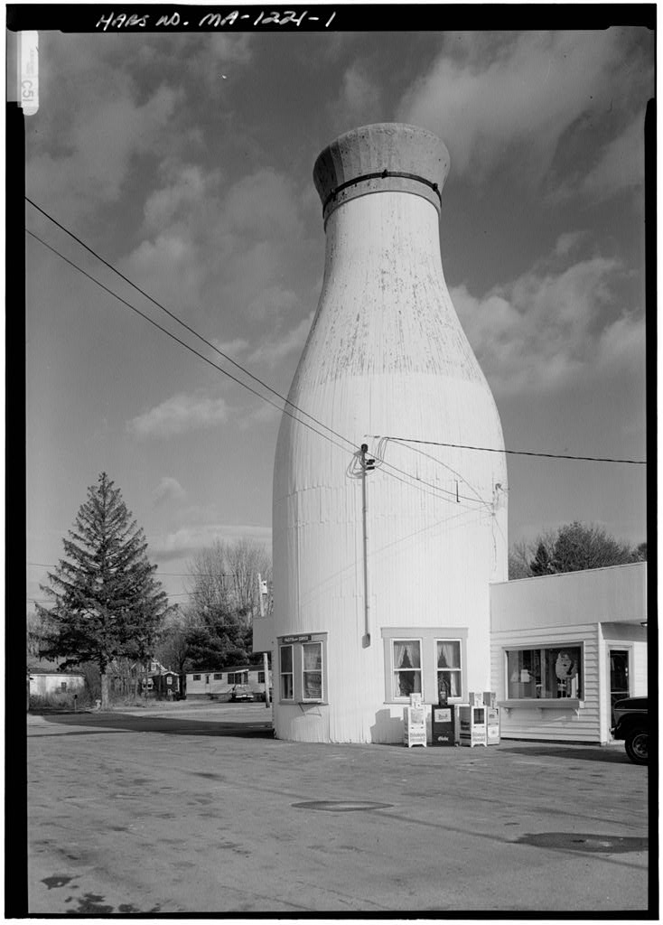 Milk Bottle Dairy Bar & Restaurant, 785 Broadway (Route 138), Taunton, Bristol County, MA, photograph filed with the federal survey