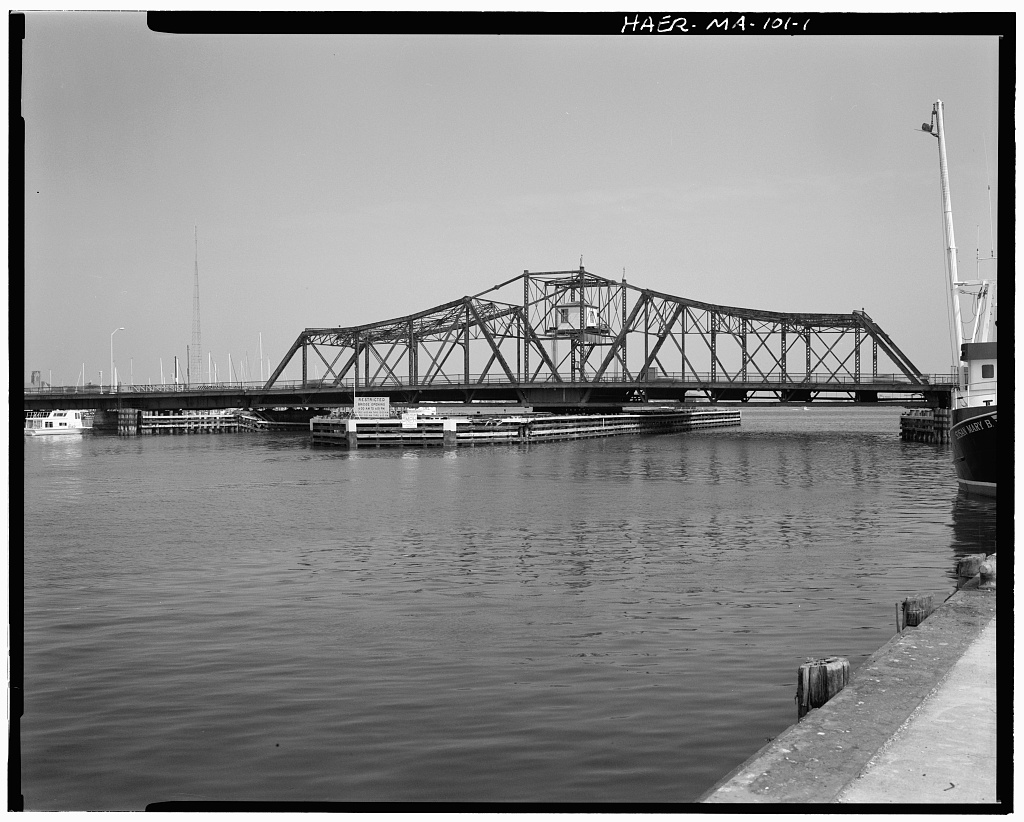 New Bedford-Fairhaven Middle Bridge, photograph filed with the federal survey