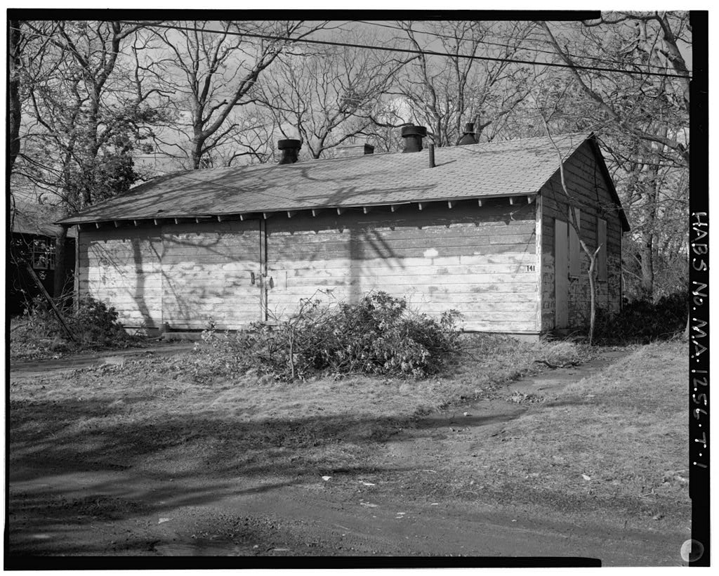 Fort Rodman Military Reservation, Administration Building, North of enlisted men's barracks, New Bedford, Bristol County, MA, photograph filed with the federal survey