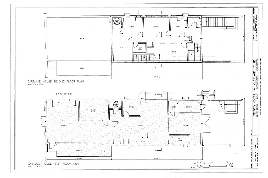 Fenway Court, Carriage House, 280 The Fenway, Boston, Suffolk County, MA, measured drawing filed with the federal survey