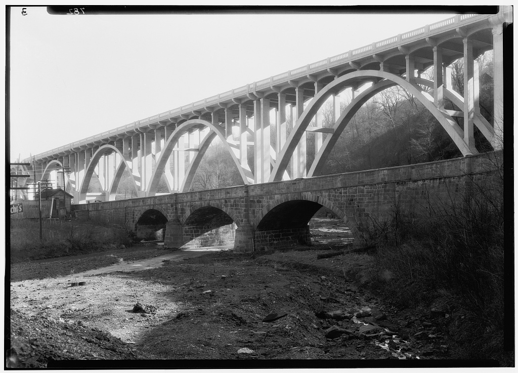 Bridge & Milestone, photograph filed with the federal survey