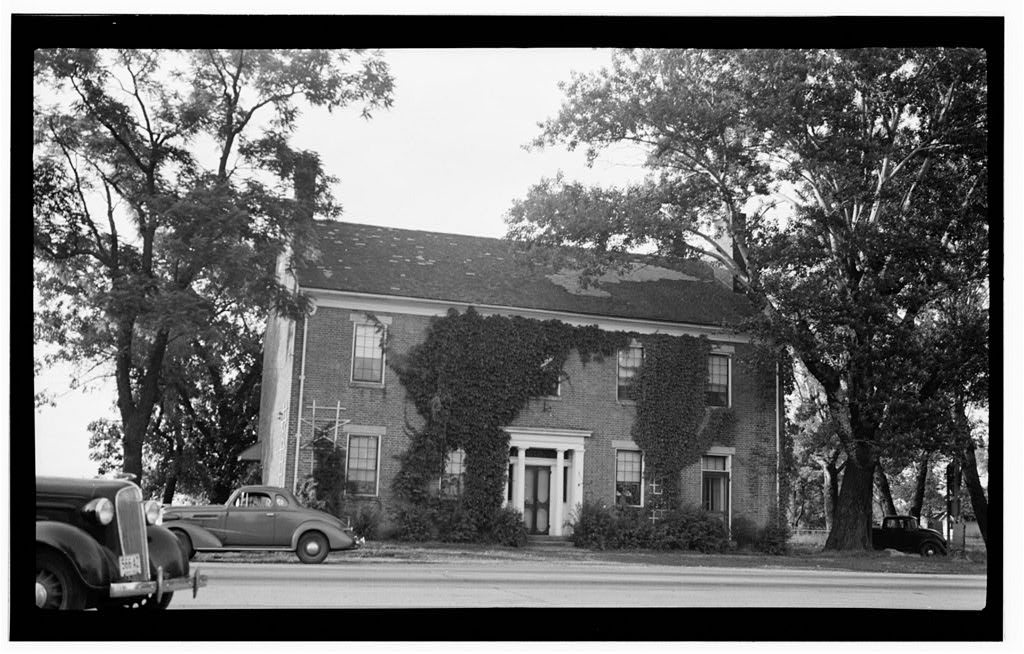 Red Brick Tavern, U.S. Route 40, Lafayette, Madison County, OH, photograph filed with the federal survey