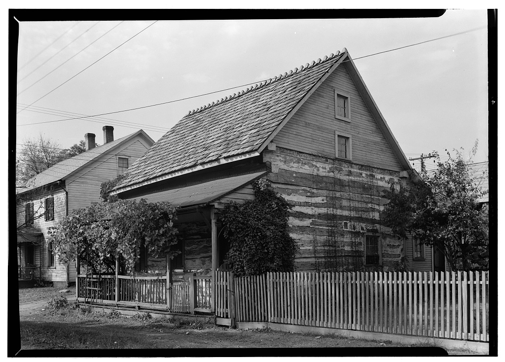 Zeeb House (Log Cabin), photograph filed with the federal survey