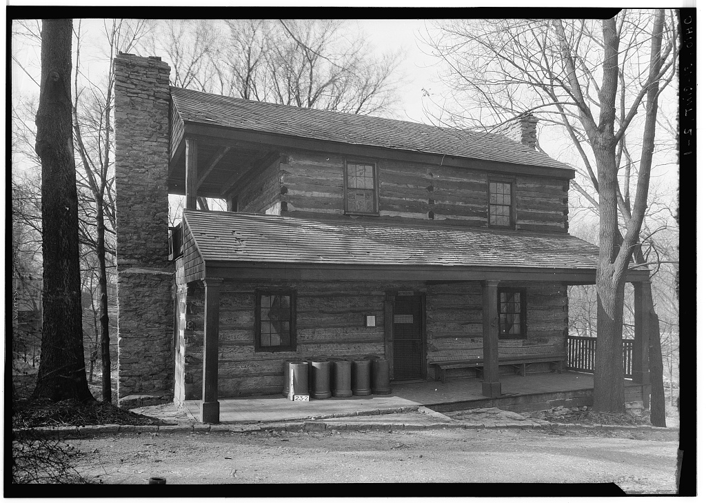 James Kemper Log Cabin, Zoological Gardens, Cincinnati, Hamilton County, OH, photograph filed with the federal survey