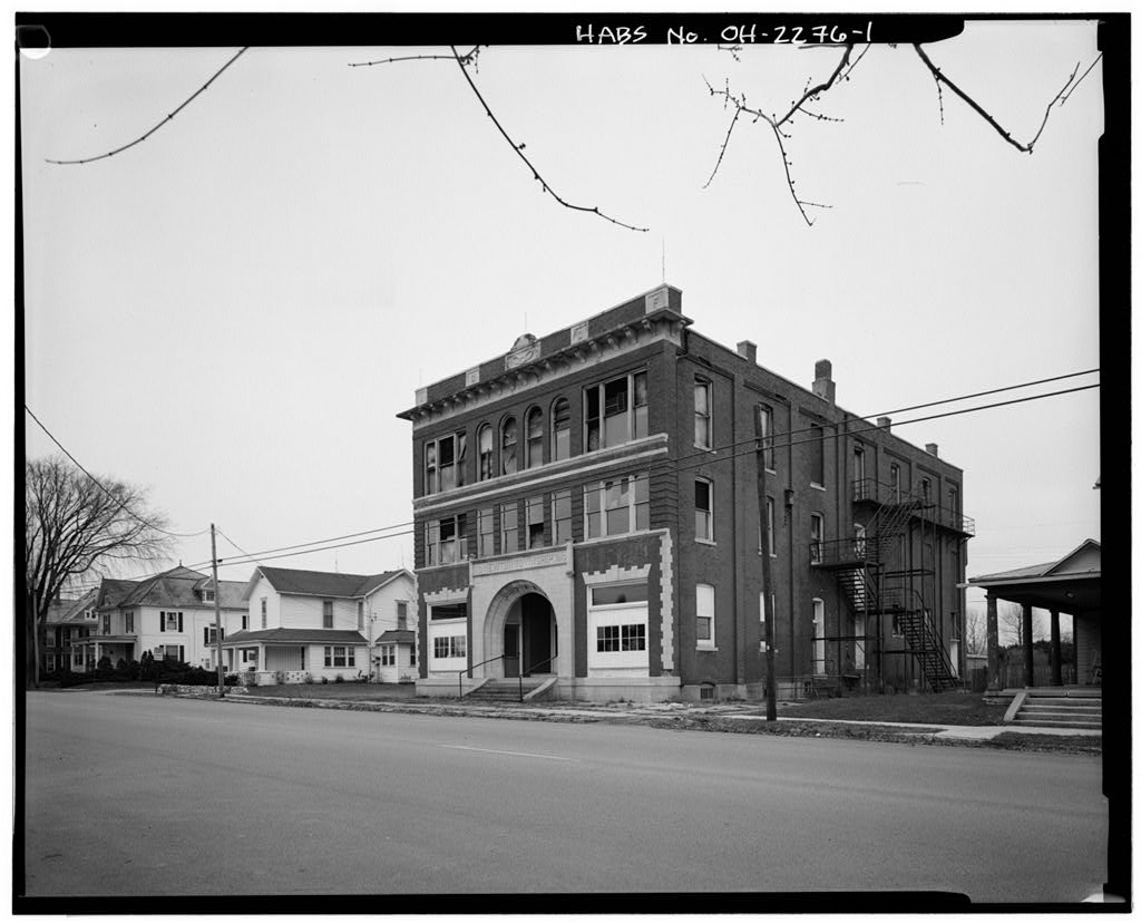 Newton Township Building, South Main Street near Hill Street, Pleasant Hill, Miami County, OH, photograph filed with the federal survey
