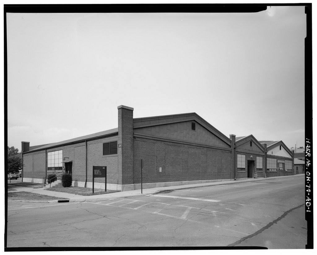 Wright-Patterson Air Force Base, Area B, Building 39, Maintenance Building No. 1, Northeast corner of D & Third Streets, Dayton, Montgomery County, OH, photograph filed with the federal survey