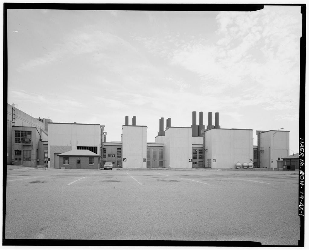 Wright-Patterson Air Force Base, Area B, Building 71, Power Plant Engine Test Torque Stands, Seventh Street between D & G Streets, Dayton, Montgomery County, OH, photograph filed with the federal survey