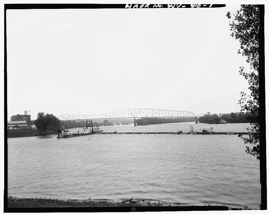 Williamstown-Marietta Bridge, Spanning Ohio River between Williamstown & Marietta, Williamstown, Wood County, WV, photograph filed with the federal survey