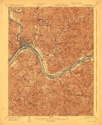 Topographic sheet covering Marietta, Ohio, 1904